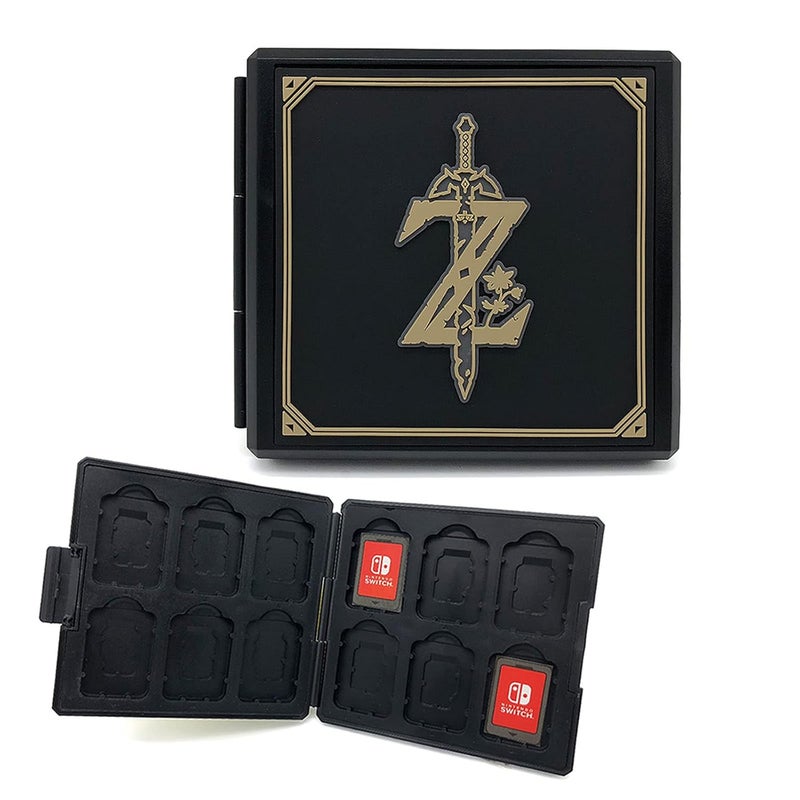 doepeBAE Switch Game Card Case - Portable Hard Shell Storage with 12 Card Slots (Z Black) - Image 1